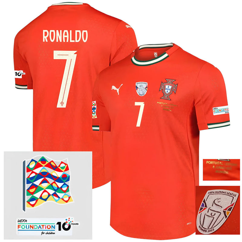 Camisola Portugal Principal 25/26 - Final da Liga das Nações - Ronaldo 7 I Home - Versão Adepto
