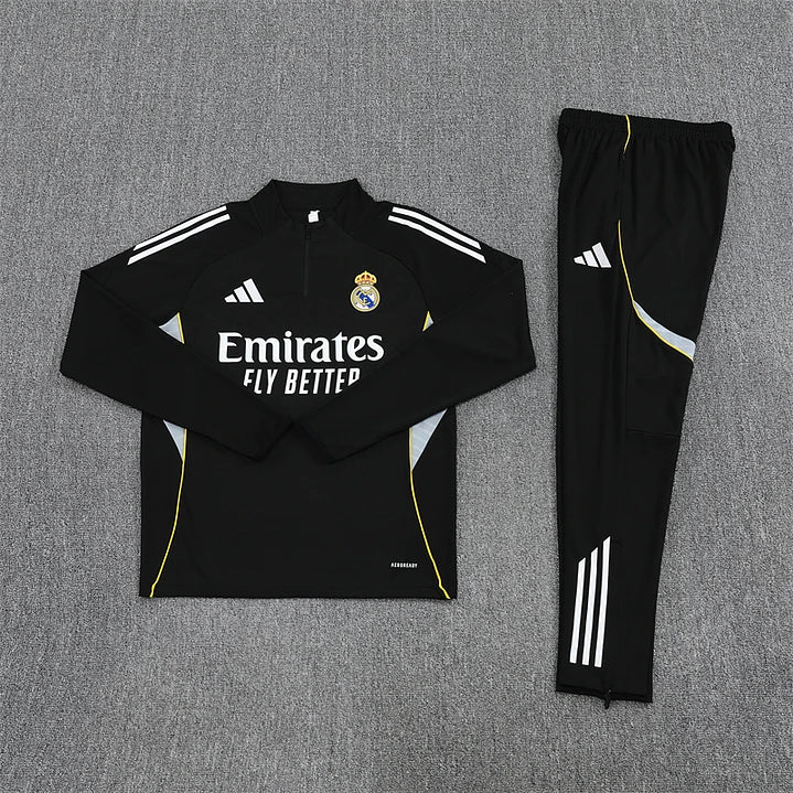 Conjunto Fato de Treino Real Madrid 25/26 - Preto