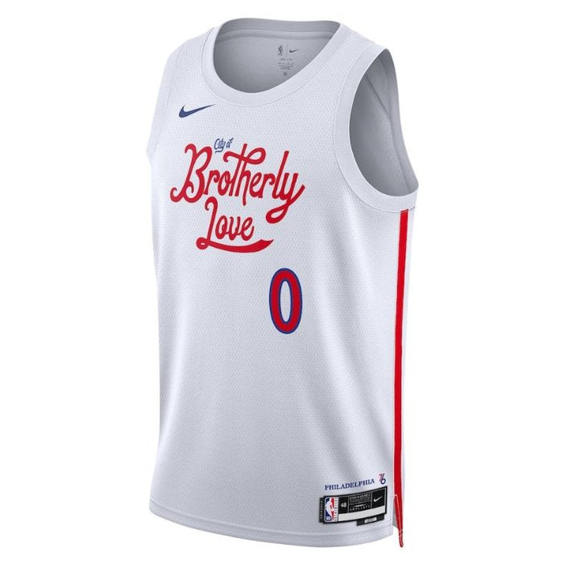 Camisola NBA Tyrese Maxey - Philadelphia 76ers - Edição Cidade 2023 - Branco