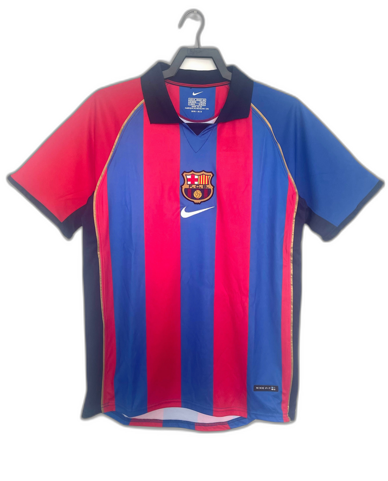 Camisola Barcelona 01/02 I Home - Versão Retrô