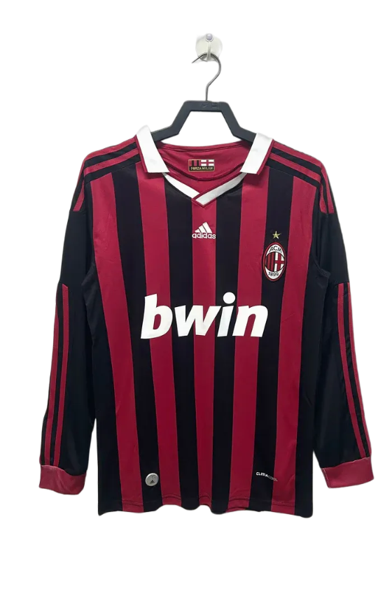 Camisola AC Milan 09/10 I Home - Versão Retrô Manga Longa