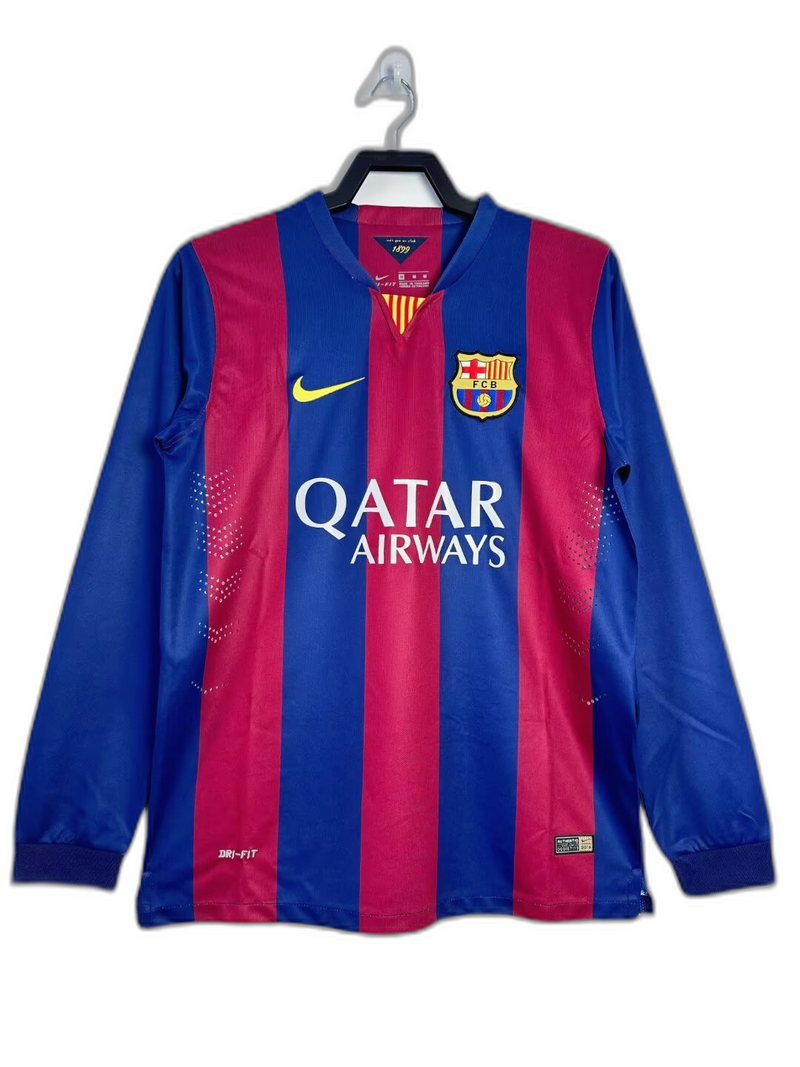 Camisola Barcelona 14/15 I Home - Versão Retrô Manga Longa