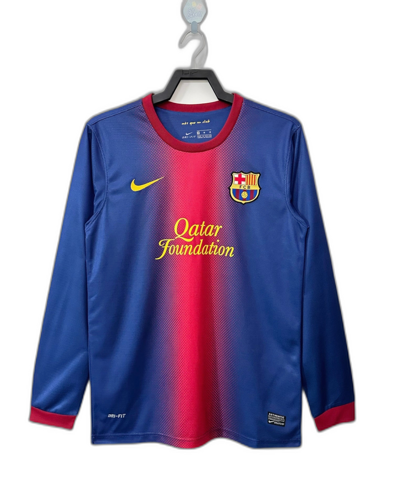 Camisola Barcelona 12/13 I Home - Versão Retrô Manga Longa