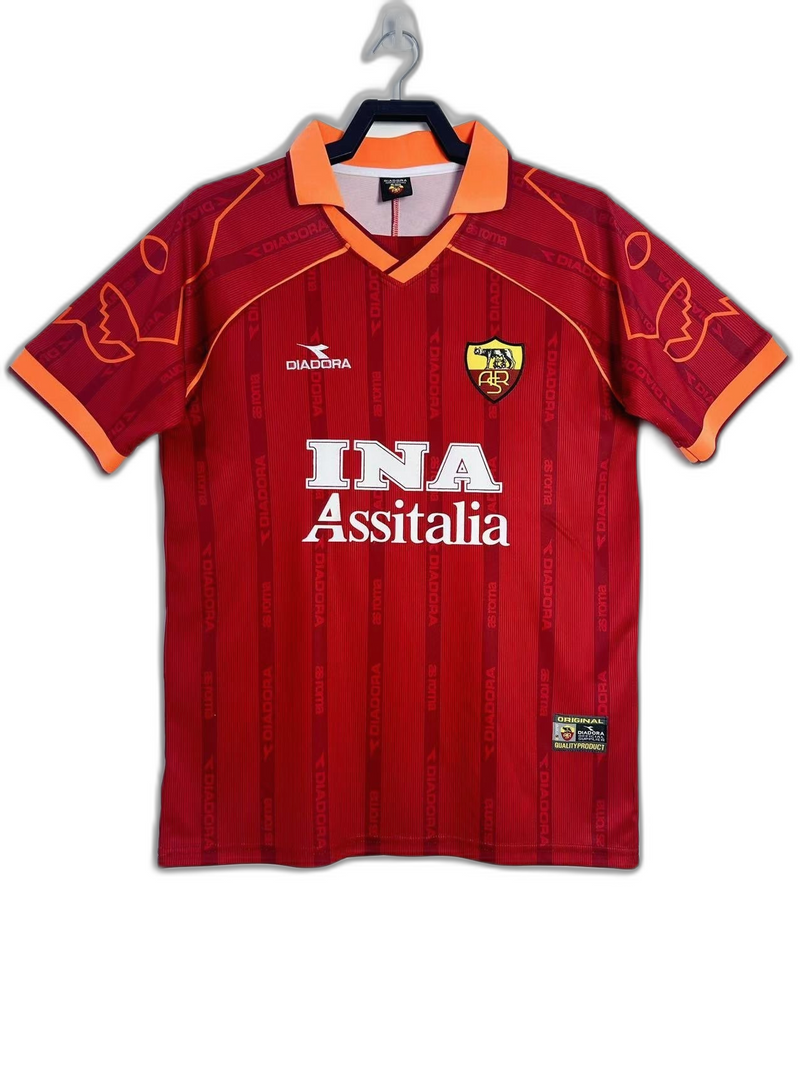 Camisola AS Roma 99/00 I Home - Versão Retrô