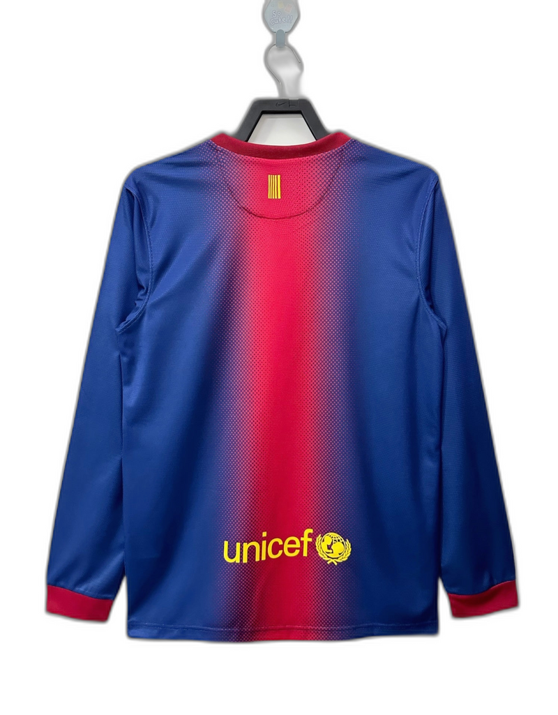 Camisola Barcelona 12/13 I Home - Versão Retrô Manga Longa