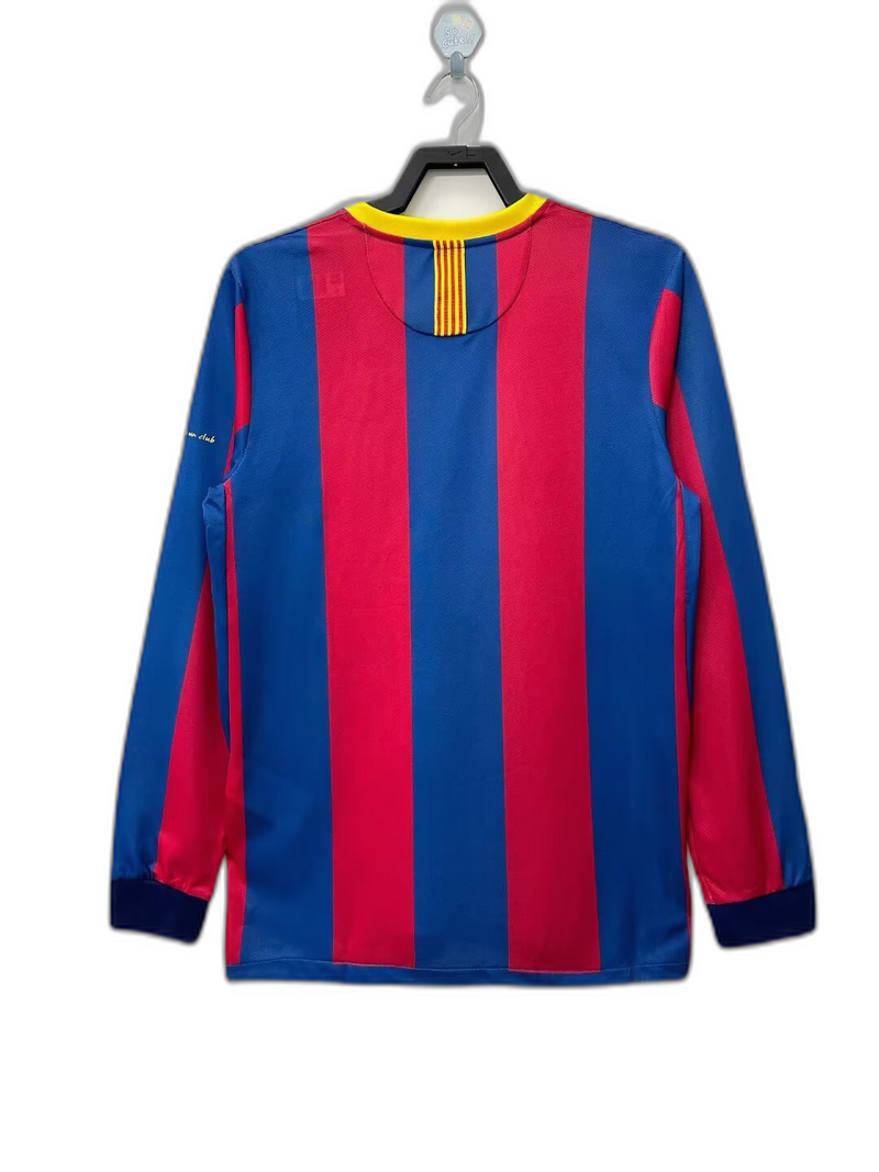 Camisola Barcelona 10/11 I Home - Versão Retrô Manga Longa
