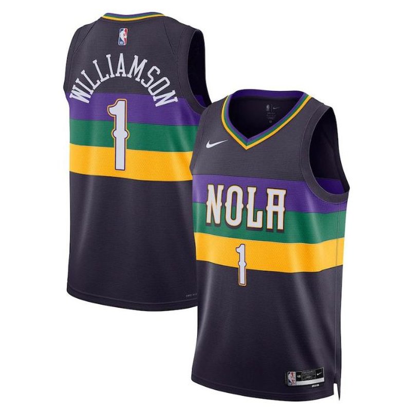 Camisola NBA Zion Williamson - New Orleans Pelicans - Edição Cidade 2023 - Roxo